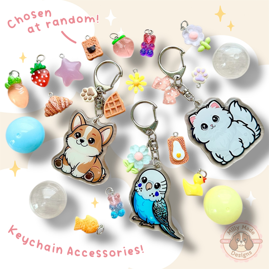 Charm-Ball Machine - Mystery Spin | Keychain Accessory | Surprise Charm | Pet Keychain Add-On