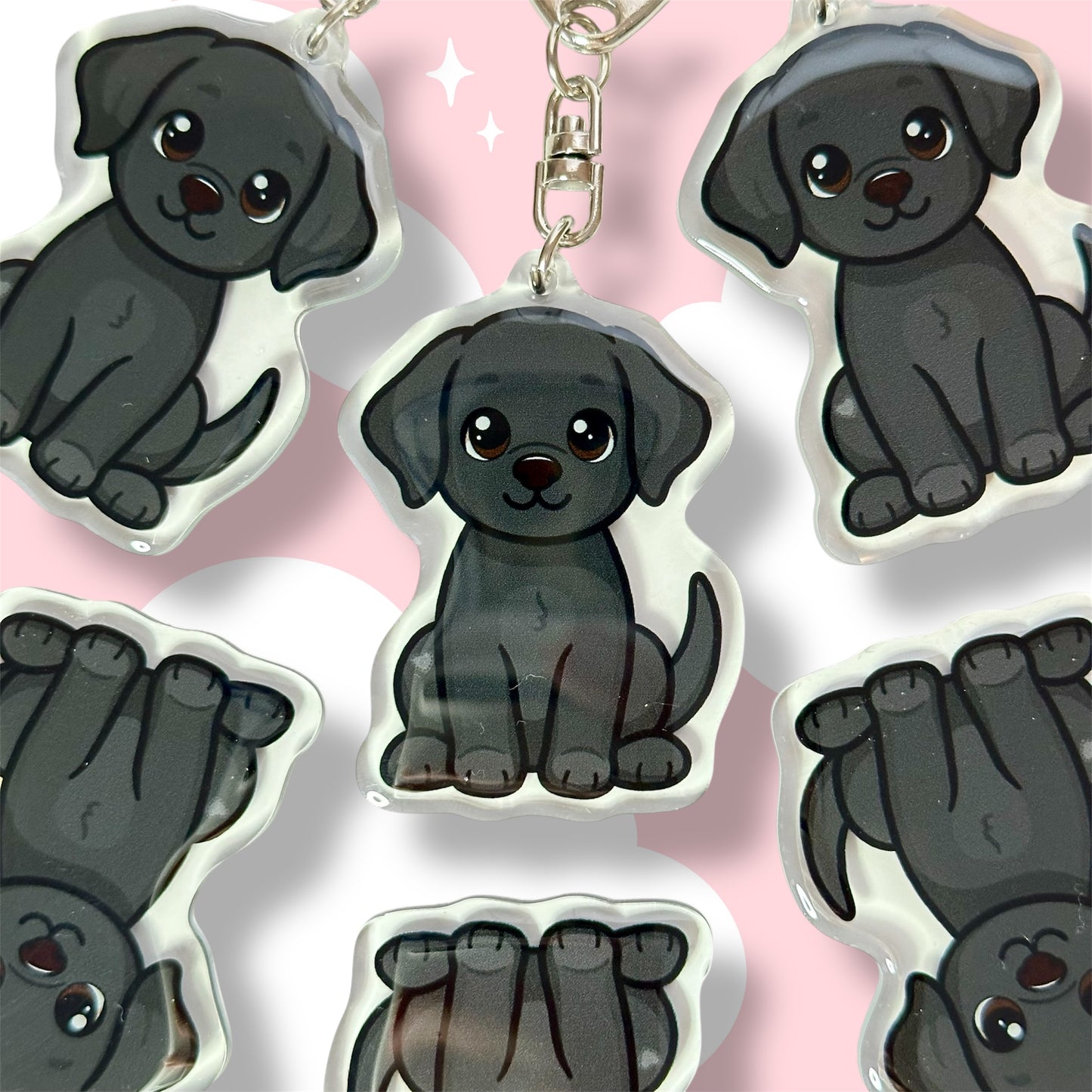 Black Labrador Retriever Dog Breed Acrylic Keychain