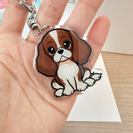 Cavalier King Charles Spaniel Blenheim Acrylic Keychain
