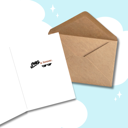 English Bulldog Swag Birthday Card | Funny Dog Birthday | Greeting Card