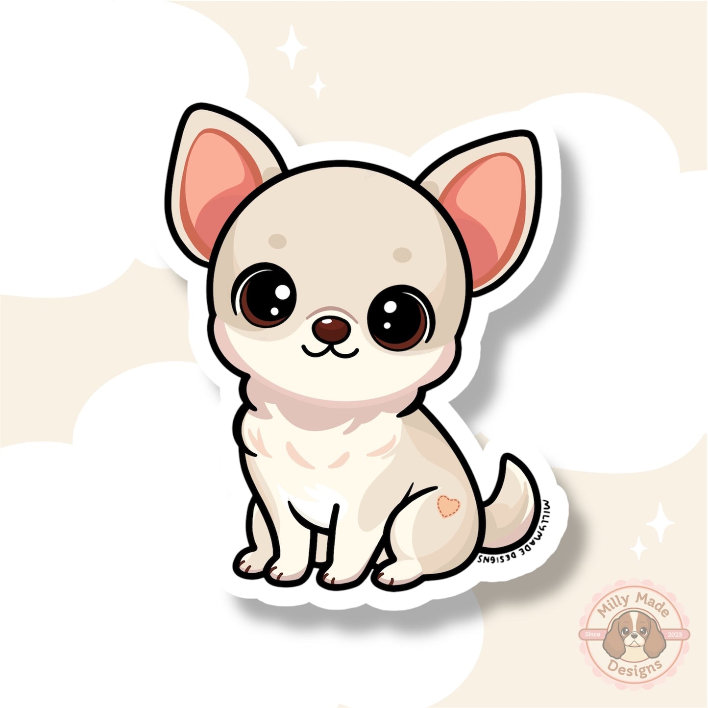 Fawn Chihuahua Waterproof Vinyl Dog Breed Sticker
