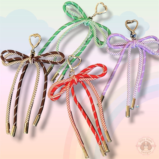 Bow Cord Lace Knotted Keychain Accessory | Bag Charm | Personalized Style Upgrade
