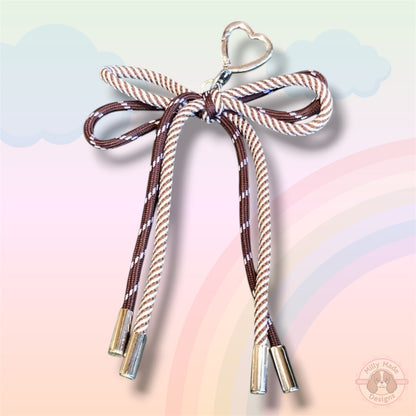 Bow Cord Lace Knotted Keychain Accessory | Bag Charm | Personalized Style Upgrade