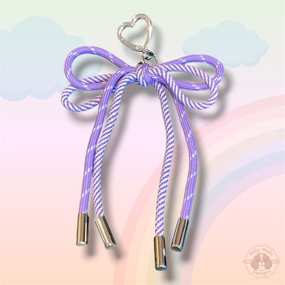 Bow Cord Lace Knotted Keychain Accessory | Bag Charm | Personalized Style Upgrade