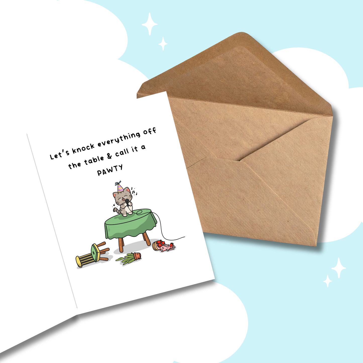 Forget the Candles Cat Birthday Card | Funny Cat Birthday | Greeting Card