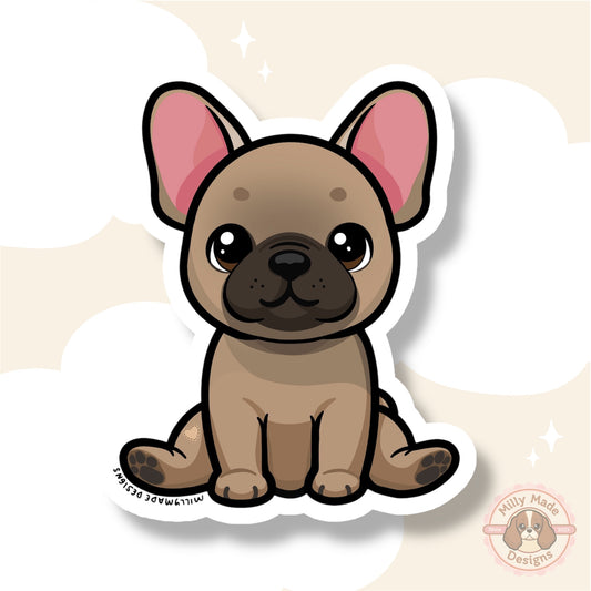Fawn French Bulldog Waterproof Vinyl Sticker