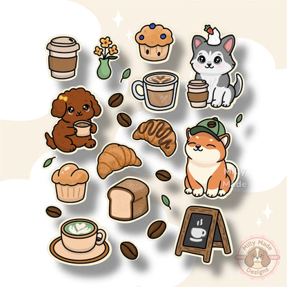 Puppacino Cafe - Sticker Sheet