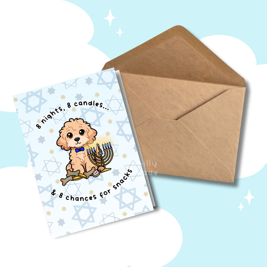 8 Nights Doodle Hanukkah Card | Seasonal | Holiday Greeting Card