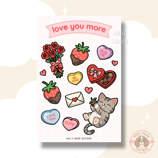 Love You More - Sticker Sheet